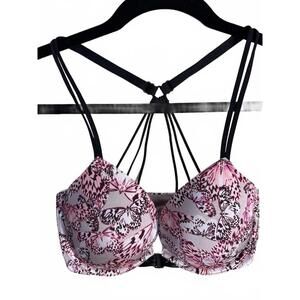 Victoria’s secret Very Sexy Push-up Bra Buttery Razorback Pink Front Clasp 32DD